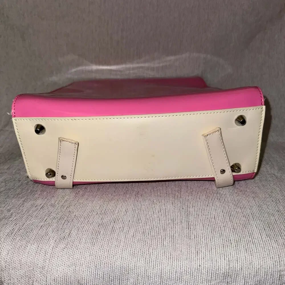 Beijo Hot Pink Patent Faux Leather Shoulder Bag Purse Y2K Barbiecore